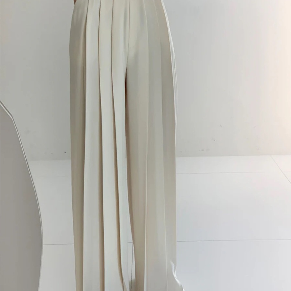 Commense Pleated High Waist Wide Leg Pants - Picture 6 of 6